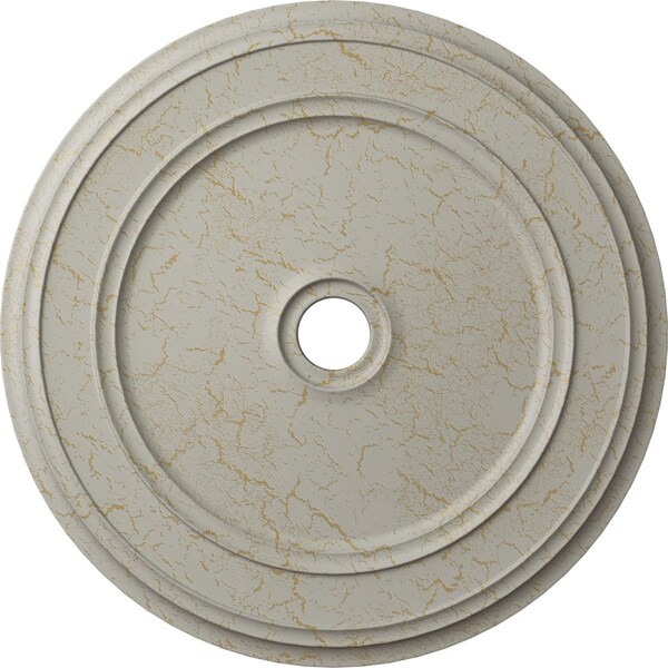 Ekena Millwork Classic Ceiling Medallion (Canopies up to 5 1/2"), 41 1/8"OD x 4"ID x 2 1/8"P, Pot of Cream Crackle CM41CLPCC - main